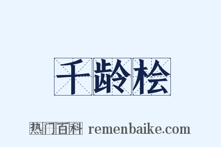 千龄桧是什么意思的图片